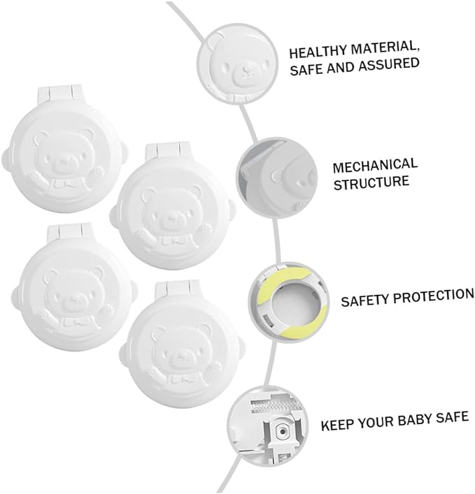 STOBOK 4pcs Security Lock Protective Cover for Baby Button Protective Cover Oven Child Safety Lock Baby Proof Stove Knob Cover Gas Press Device Safety Mama - NewNest Australia