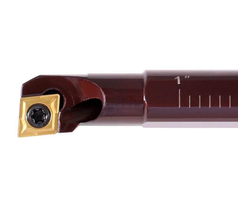 Accusize 3/8" Right-Hand SCLCR Coolant Through Indexable Boring Bar | 4.33 in OAL, 0.480 in Min Bore, CCMT 21.5 Carbide Inserts, 13° Approach Angle, 2800-0035 3/8 in