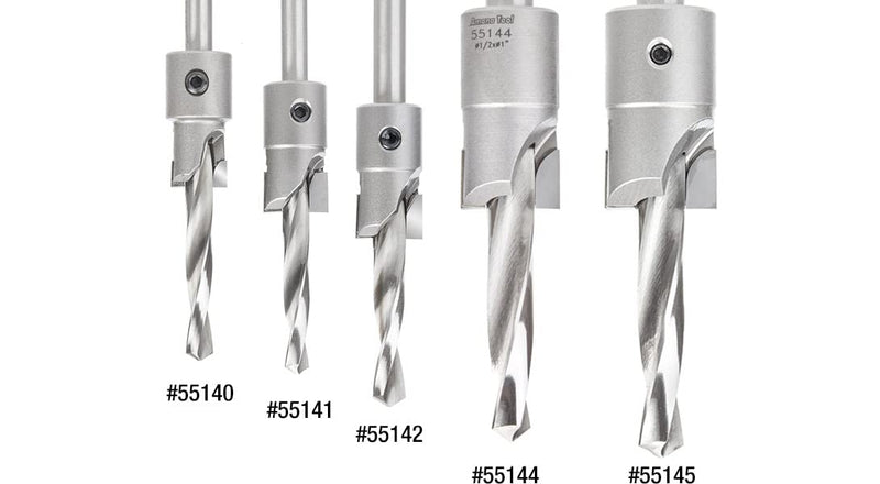 Amana Tool 55141 Carbide Tipped Shankless Counterbore with Slow Spiral #20 Screw 3/4 D x 5/16 Drill D x 5/16 Drill SHK 3/4 D x 5/16 D x 5/16 SHK