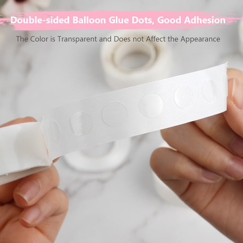 Ainiv 600 PCS Balloon Sticky Dots, Double Sided Dot Stickers, Clear Removable Round Sticky Tack No Trace Sticky Putty Waterproof Dots for Craft Gift Wrapping Wedding Christmas Festival Decoration