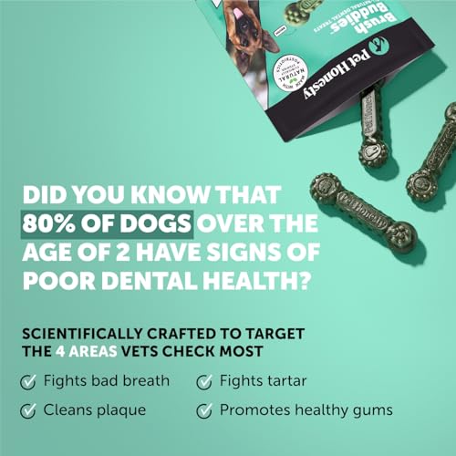 Pet Honesty Dog Dental Care Virtual Bundle – Dental Finger Wipes (30 Ct) + Brush Buddies Dental Sticks for Large Dogs (8 Ct) – Teeth Cleaning, Plaque & Breath Support
