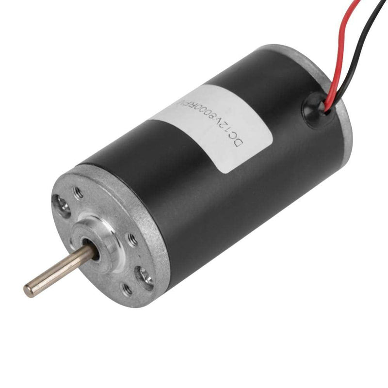 31ZY Permanent Magnet Motor, 6V/12V/24V 3500-8000RPM Permanent Magnet DC Motor Electric Brushed Motor CW/CCW (12V 8000RPM) 12V 8000RPM