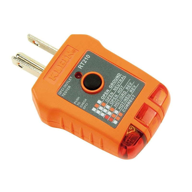 Klein Tools RT210 Outlet Tester, Receptacle Tester for GFCI / Standard North American AC Electrical Outlets, Detects Common Wiring Problems GFCI Testing - NewNest Australia