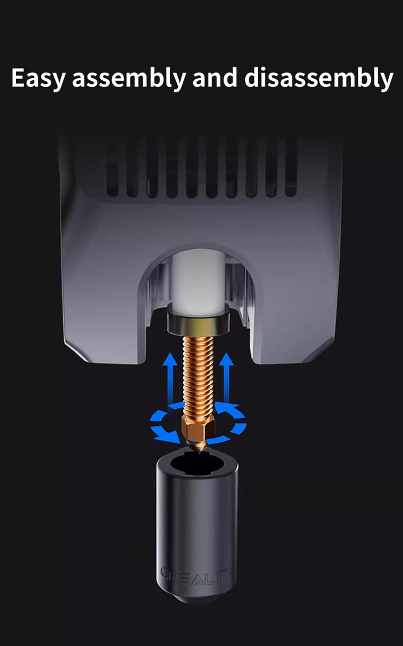 Creality x Phaetus Silicon Carbide Nozzle, Upgraded Nozzle for K2/K2 Pro/K2 Plus/Creality Hi 3D Printers, High Flow Printing, Strong Wear Resistance, 0.6mm, 1 Piece Silicon Carbide Nozzle 0.6mm