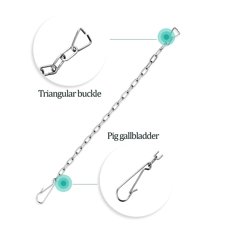 3 Pcs Toilet Bowl Chain Replacement Toilet Flapper Chain Stainless Steel Universal Flapper Chain Replacement Kit Toilet Lift Chain Replacement with Hook Toilet Pump Flush Flapper Chain 3 Pcs