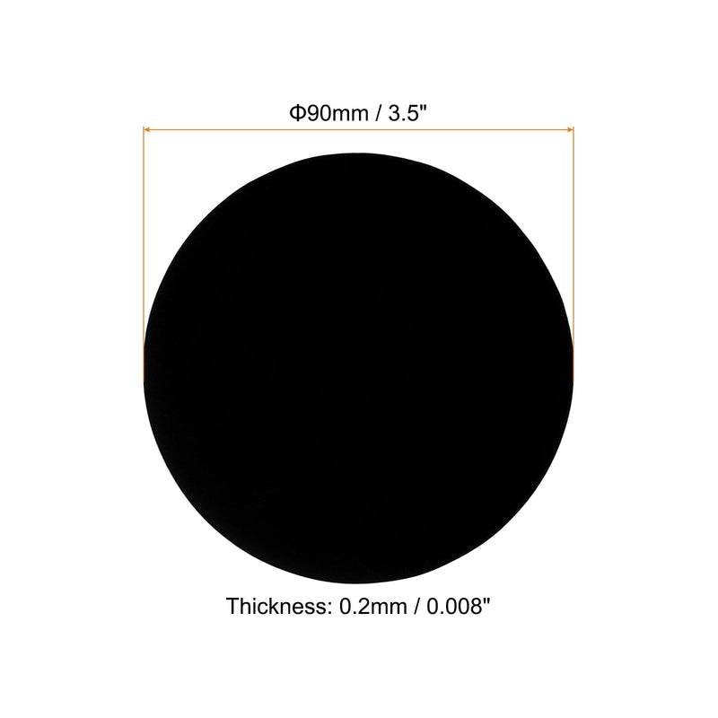 PATIKIL 3.5" Round Floor Sticker, 20 Pack Floor Spot Marker Self Adhesive Waterproof Vinyl Line Up Sign Decorative Stickers for Classroom, Black 3.5"