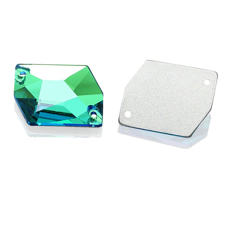 DONGZHOU Sew On Rhinestones for Clothes,71Pcs Sew On Crystals with Holes Flatback Sewing Stones Mix Shape Glass Crystal Gems for Jewelry, Shoes, Costume Peridot
