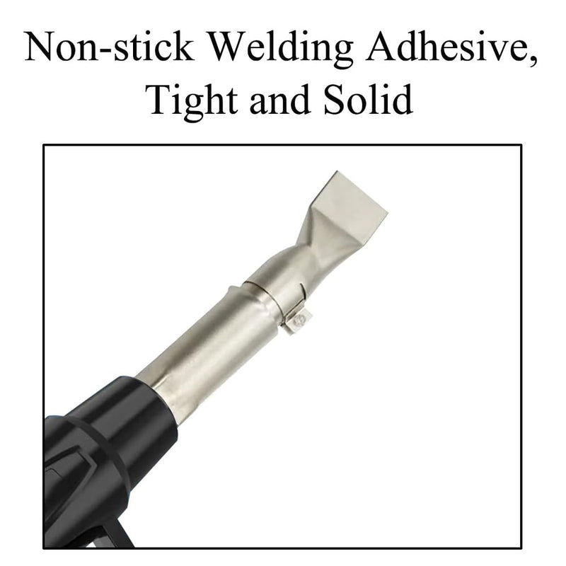 2Pcs 20mm Welding Gun Flat Nozzle, Stainless Steel Tip Heat Gun Speed Welding Nozzle, Hot Air Tourch Gun Soldering Supplies Accessory for PVC Plastic Sheet