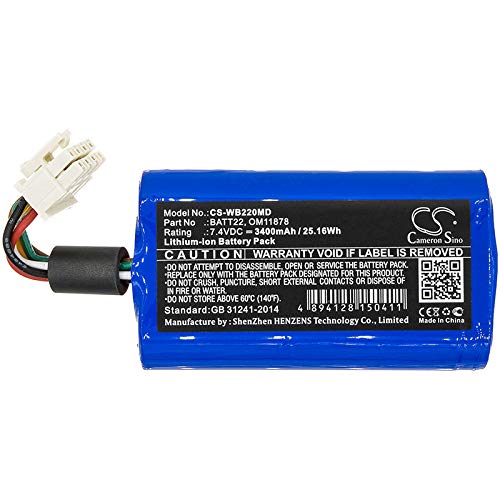 CS Replacement Battery for Welch-Allyn Connex Spot, Connex Spot Monitor, Grason-Stadler, Pressure Unit Connex Spot, Protocol
