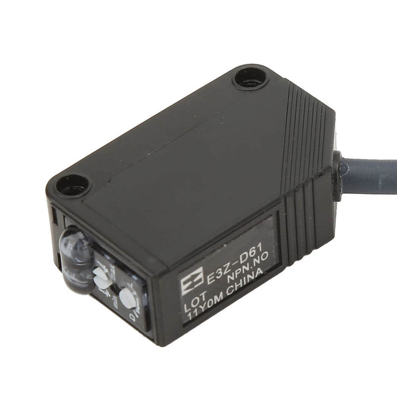 ViaGasaFamido Photoelectric Beam Sensor Switch 100mm Detection Distance 12-24VDC NPN Diffuse Reflection Switch Photoelectric Sensor with 5.91ft Cable