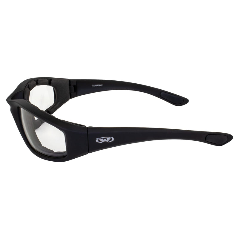 Global Vision Eyewear Men's Kickback 24 Sunglasses with Photochromic Color Changing Lenses Clear + Smoke