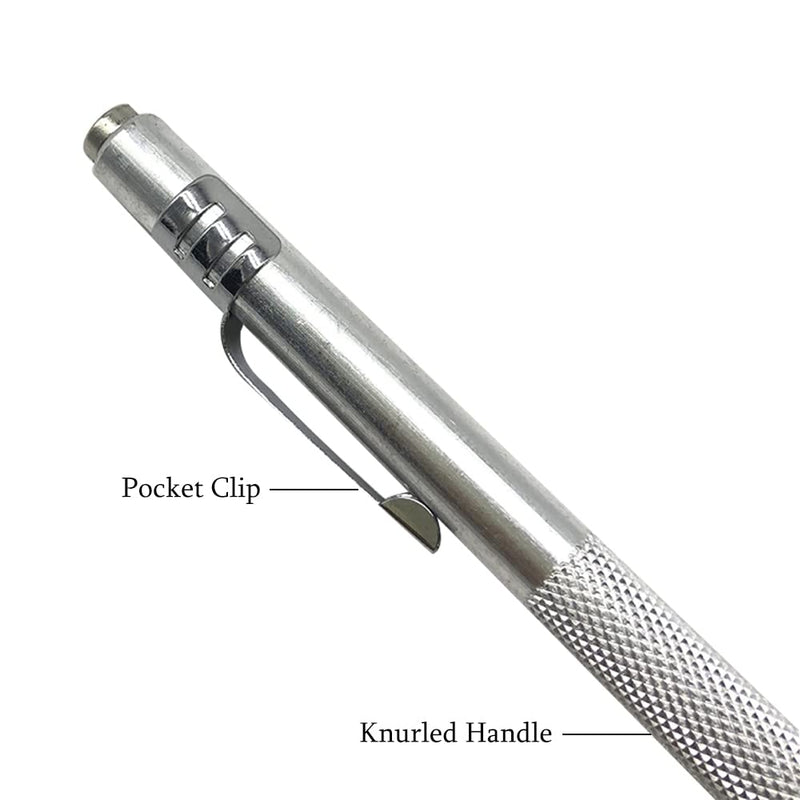 NEPAK 2 Pack Tungsten Carbide Scriber with Magnet,with Extra 12 Replacement Marking Tip,Etching Engraving Pen for Glass/Ceramics/Metal Sheet 14 Count (Pack of 1)