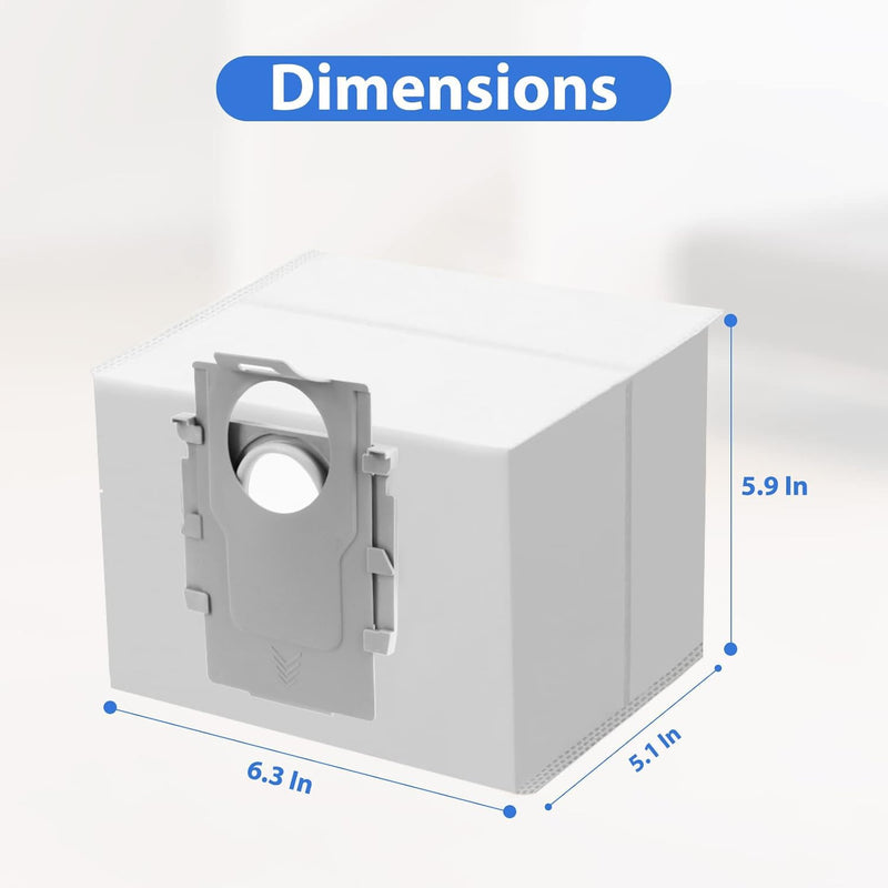 16 Pack Q5 Dust Bag for Roborock S8+, S8 Pro Ultra, Q7 Max+/Max, Q5 Max+, Q8 Max+, S7 Pro Ultra, Q5, Q5+, Q5 Pro+, Q7, Q7+, S7 MaxV Ultra, S7 Max Ultra Robot Vacuum, 3.5L Large Capacity Disposable Bag 16 pack