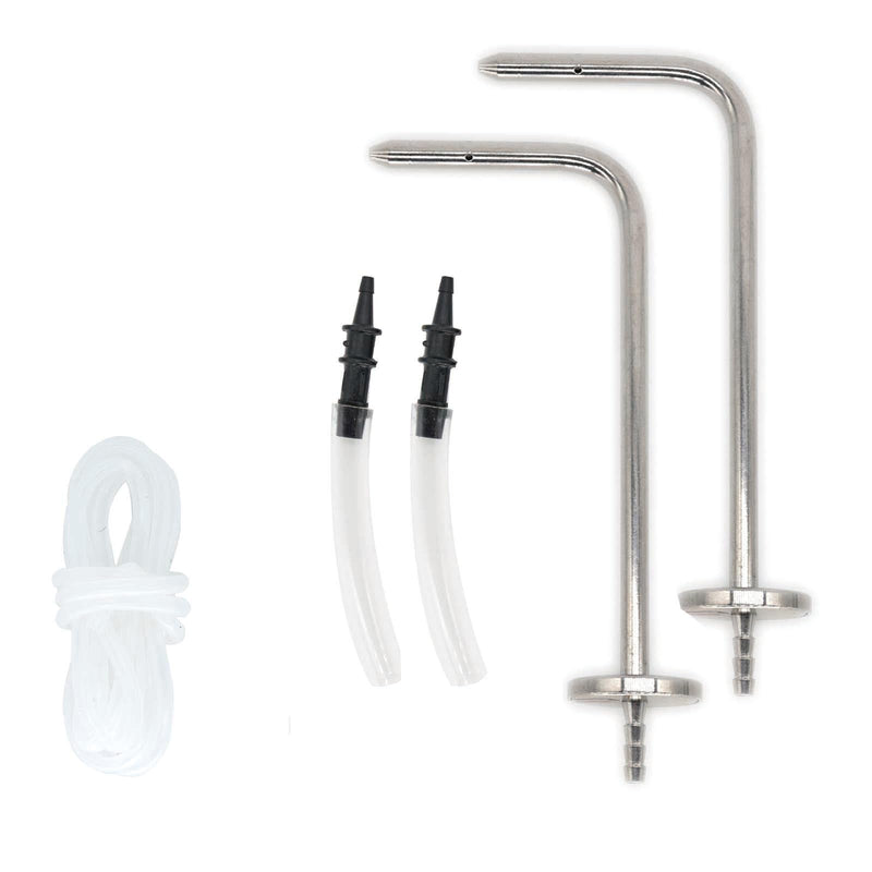 Static Pressure Probes Kit for HVAC,2xStatic Tubes with Magnet, 2xSilicone Soft tubes(5.91ft),2 Manometer Tube Adapter/Fitting 3/16inch to 5/16inch Static pressure probes kit