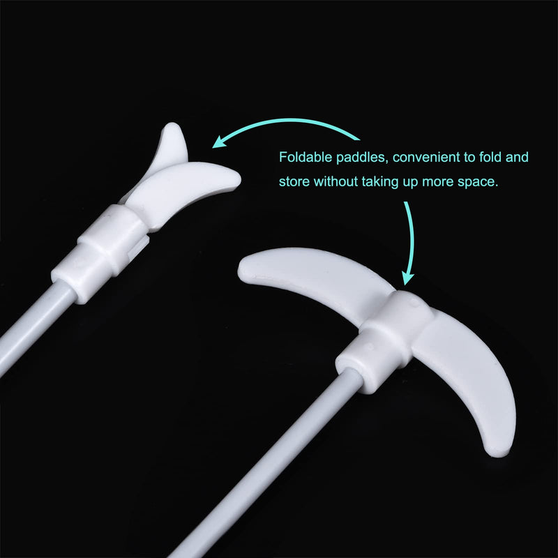 MECCANIXITY PTFE Electric Stirring Rod 620mm Length Overhead Stirrer Mixer Shaft with Foldable Paddle for Lab