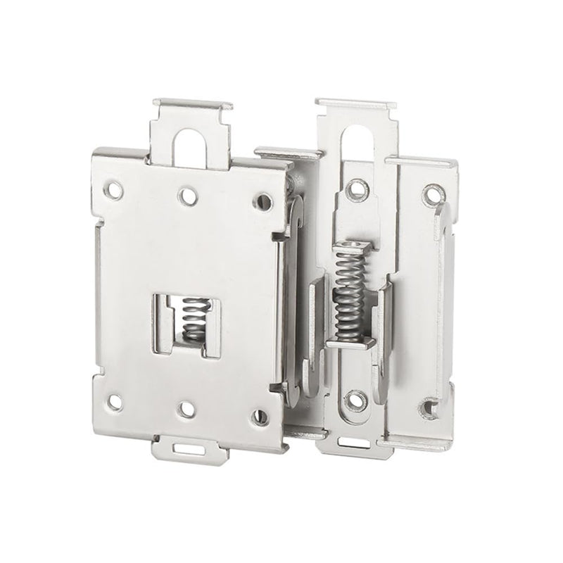 ZYAMY 2PCS Rail Mounting Bracket Metal 35mm DIN Electrical Rail Fixing Clip Adaptor 2.54x1.73 inch For Single Phase Solid State Relay Rail Mounting