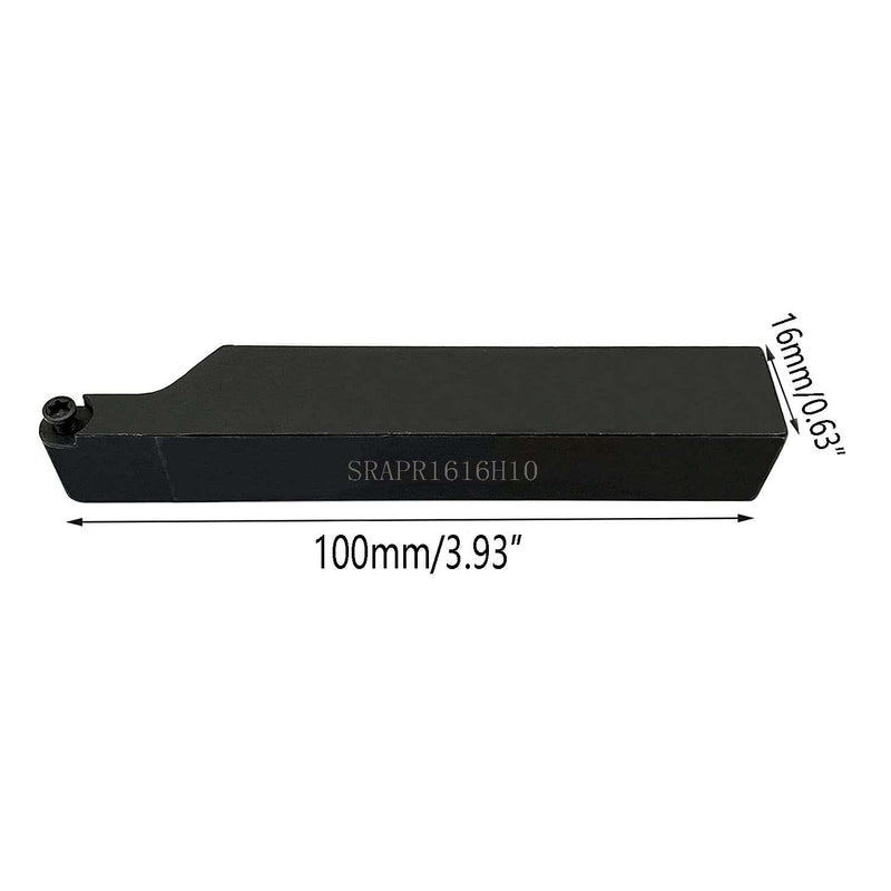 GBJ 5/8" 16mm SRAPR1616H10 45° Lathe Turning Holders with 10PCS RPMT10T3 Round Turning Inserts Used for Processing cast Iron/nodular cast Iron/Stainless Steel (SRAPR1616H10+RPMT10 Inserts) SRAPR1616H10+R5