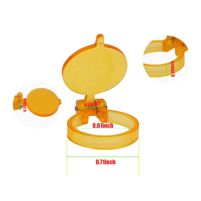 4PCS Yellow Filter for LED Light Lamp Dental Loupes Useful Lab Illumination Optical Binocular Magnifier Accessories