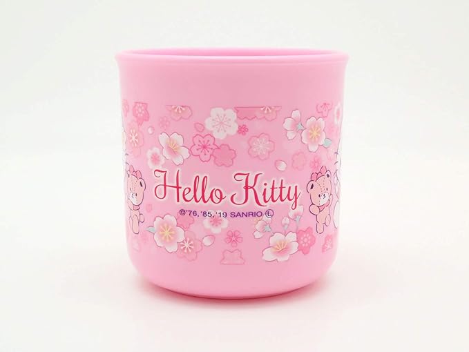 OSK C-1 Hello Kitty Sakura Plastic Cup, 6.8 fl oz (200 ml), Made in Japan, Dishwasher, Microwave Safe, Handle, Stylish, Cute, Antibacterial, Tumbler, Crack-Resistant, Unisex, Kids, Adults, Students - NewNest Australia