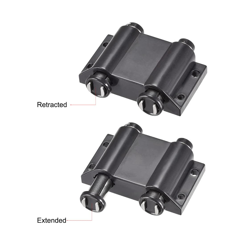uxcell Double Touch Catch Magnetic Press Latch for Cabinet Door Cupboard Black 2pcs
