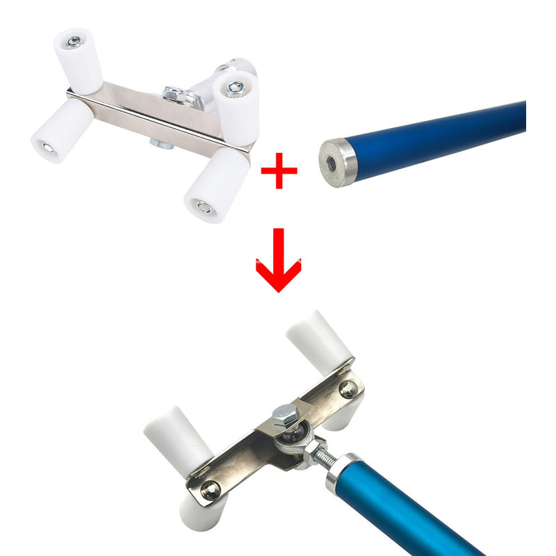 GOWENIC Drywall Outside Corner Bead Roller, Efficient Mud Squeezing, Threaded Connection, with Coarse Threaded Rod Adapter, for One Half Inch Threaded Extension Pole