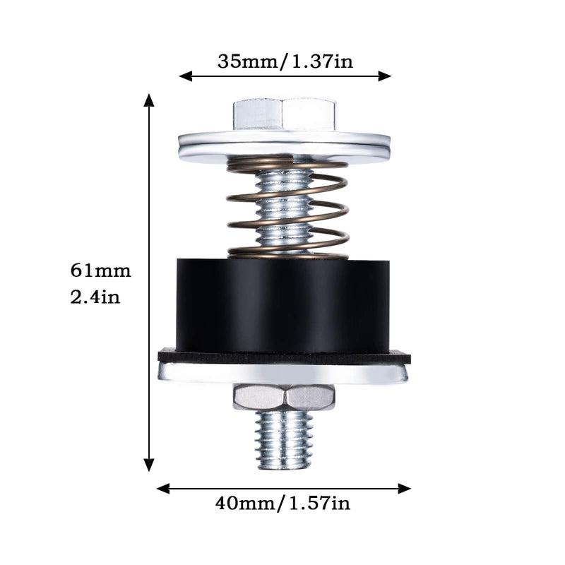 1-5/8" Unistrut Trolley Limit Hardware for Strut Channel, U Bracket,Garage Door Rollers, Beam Trolleys, Hoist Trolley, 2Pcs black 2 pack