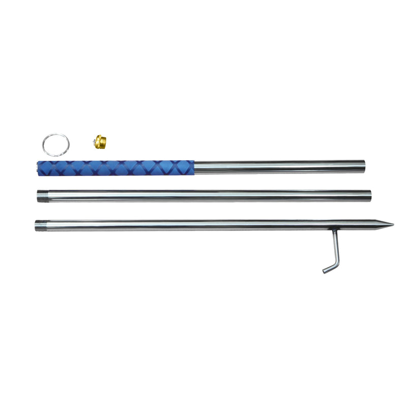 RAOMEIDE 49 Inches Fire Poker for Fire Pit Outdoor, Extra Long Campfire Poker Blower, Stainless Steel Fireplace Tools Indoor 49in