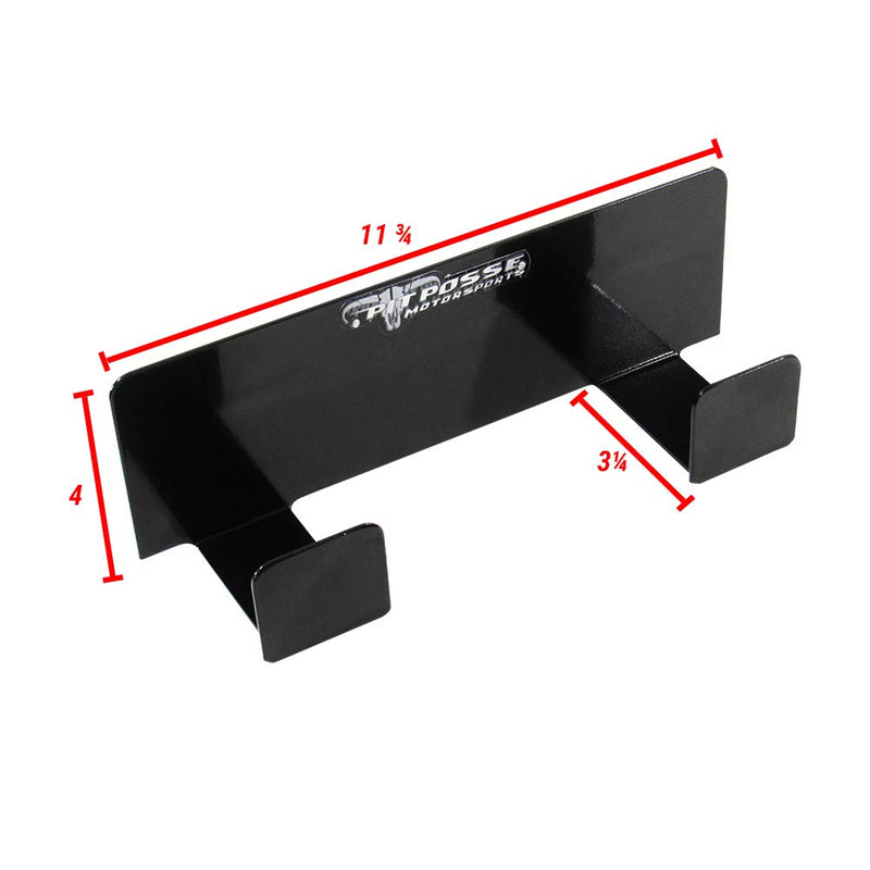 Pit Posse 546BK Duct Tape Holder Double Bracket Universal - Made in USA - for Garage Enclosed Trailer Shop Storage Organizer Motorcycle Automotive Race Aluminum Accessories -Holds 2 Rolls (Black)