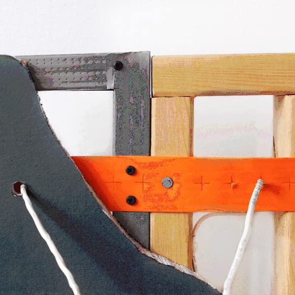 Rack-A-Tiers Poke-E Perforated Orange Strip for Marking Wire for Rough-in, Industrial, & Commercial Jobs, Hold Wire in Place, Cable Holder for Drywall, Electrical Wire Holder (32050)