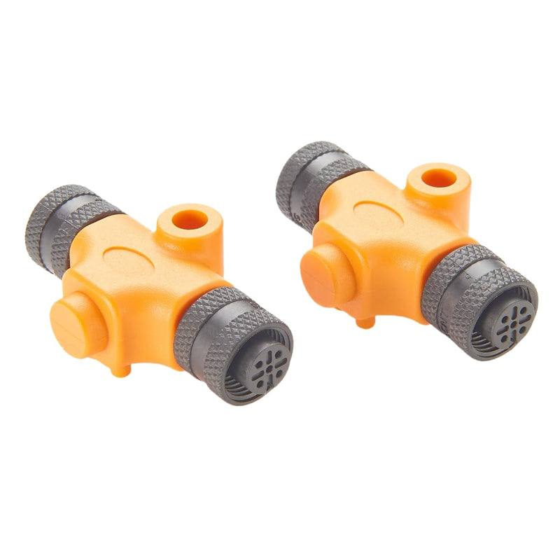 NMEA 2000 N2k T Connector M12 Micro-Change Gender Changer IP67 M12 5Pin A Code Female to Female Coupler Marine Boat Drop T Splitter for CAN Bus CANOpen Devicenet