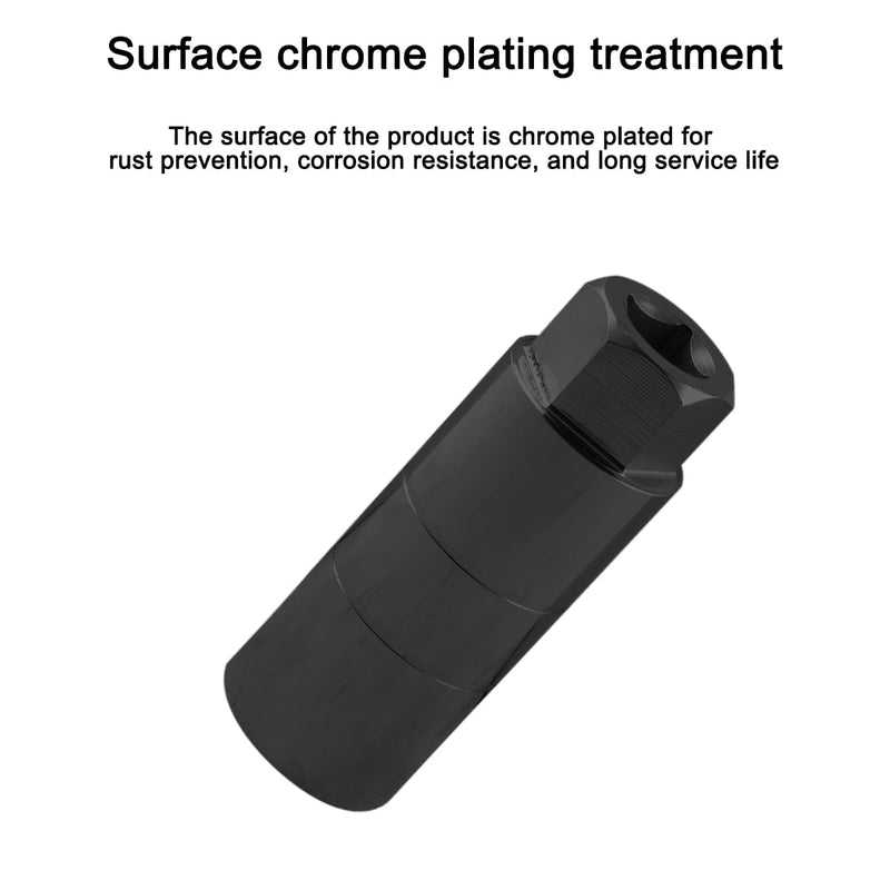 Car Oil Pressure Sensor Socket, 6 Point Automotive Professional Switch Socket Fits 3/8" Drive 1-1/8" Hex Wrench, Quick Removing Installing Oil Sending Unit, 1-1/16 Inch Universal Fit (Black) Black Universal Opening