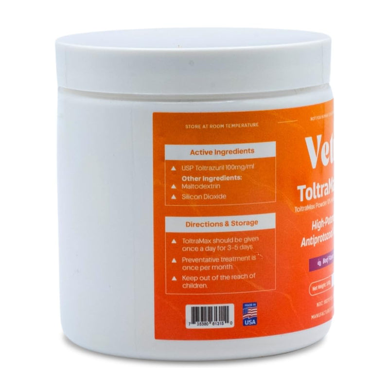 Vetr's Toltramax Toltrazuril Powder for Horses, Dogs, Cats, 100g (10.0%, Beef) 10.0%