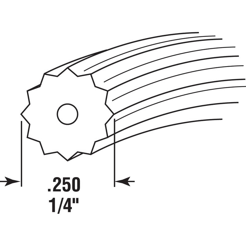 Prime-Line P 7530 0.25 In. x 25 foot Roll, Black Spline (1 Roll)