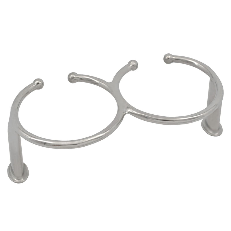 Stainless Steel Double Ring Drink Holder Open Design Cup Holder with Screws for Marine Yacht Truck RV