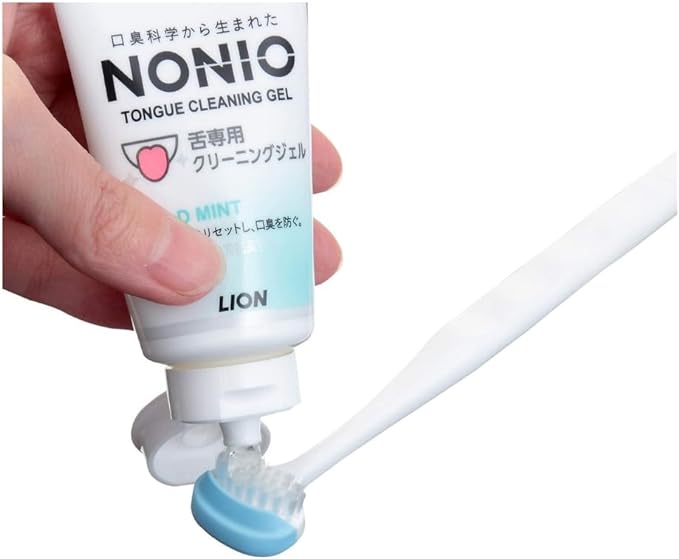 NONIO Nonio Tongue Cleaner (Blue) x 1 + Tongue Cleaning Gel x 1, White - NewNest Australia