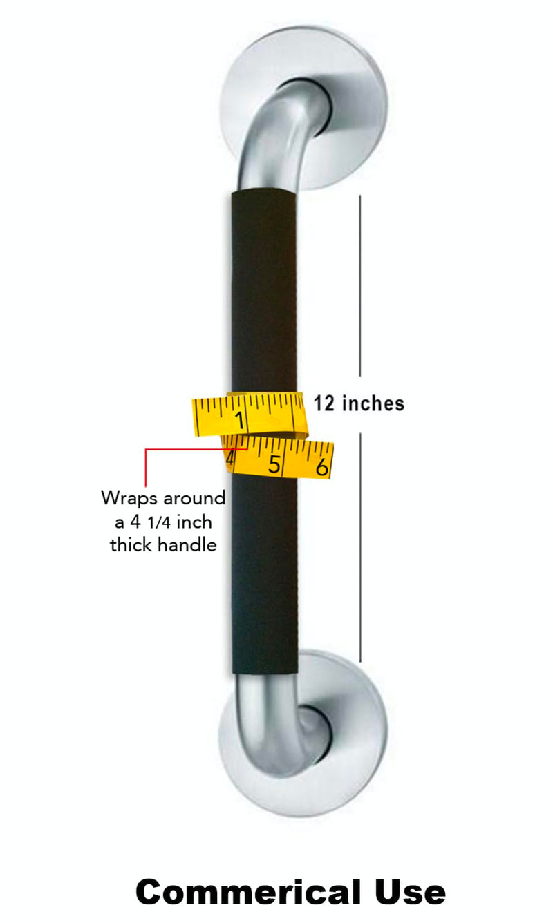 Door Handle Cover for Commercial Business Door Handles; No More Hot Handles (Black, 4)