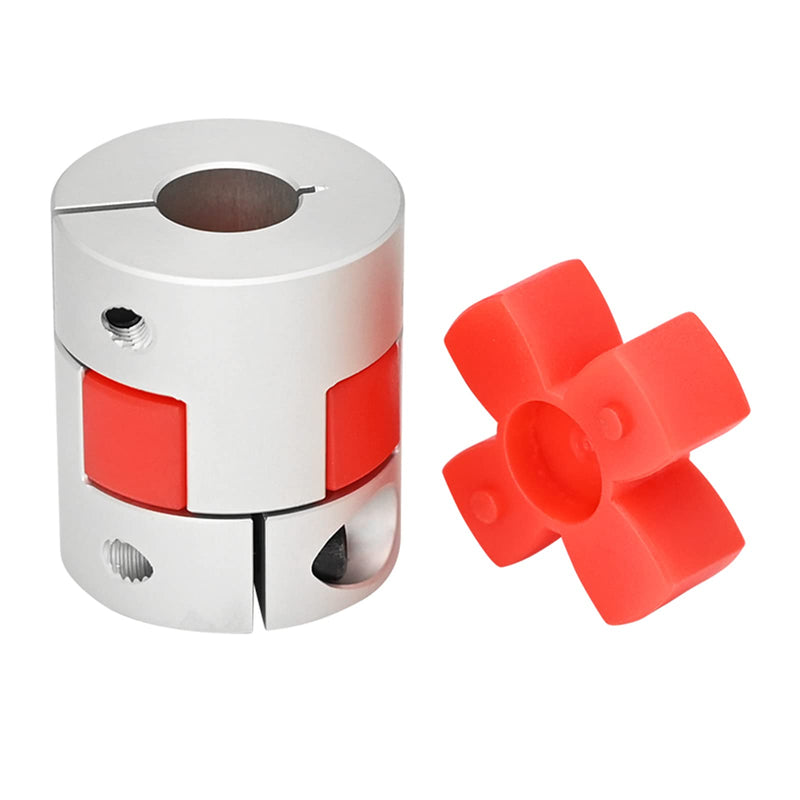 Upgrade D20*L25 Flexible Shaft Coupling 8mm to 10mm Aluminium Plum Connector Flexible Coupler for 3D Printer CNC Machine and Servo Stepped Motor Bore 8mm to 10mm 1