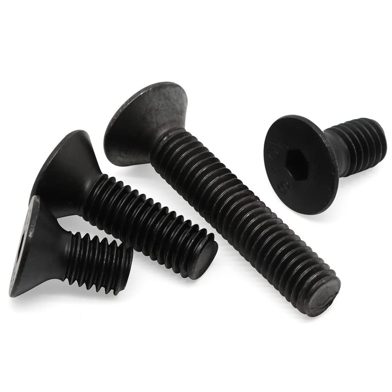 3/8-16 x 1 Flat Head Socket Cap Screws Countersunk Bolts Countersunk Bolts, Alloy Steel Grade 10.9, Fully Threaded, Black Oxide, 20 PCS 3/8-16 x 1"