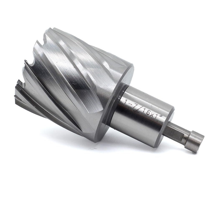 OSCARBIDE 1-7/16"x1 HSS Annular Cutter 3/4" Weldon Shank Mag Bit | 2 Flat Shank | 1-7/16"Cutting Diameter | 1"Cutting Depth | Burr-Free Holes | Rapid Chip Removal | Precision Ground Edges
