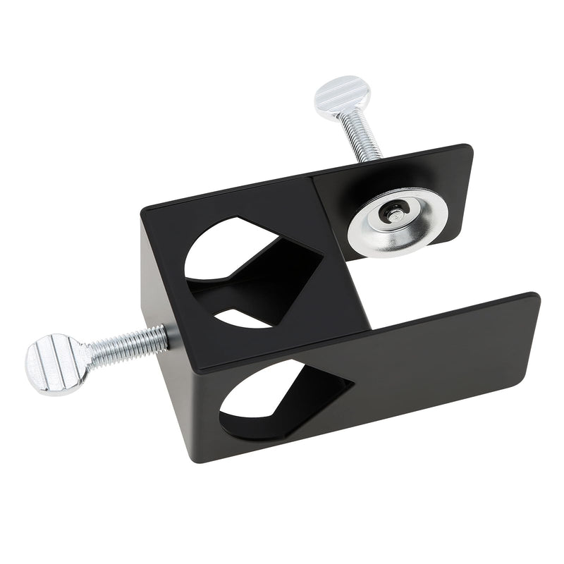 RTNLIT Deck Torch Clamp Bracket for Outdoor Mounting Poles on Porch/Rail/Table/Fence, Black(Set of 2) 2 Pack