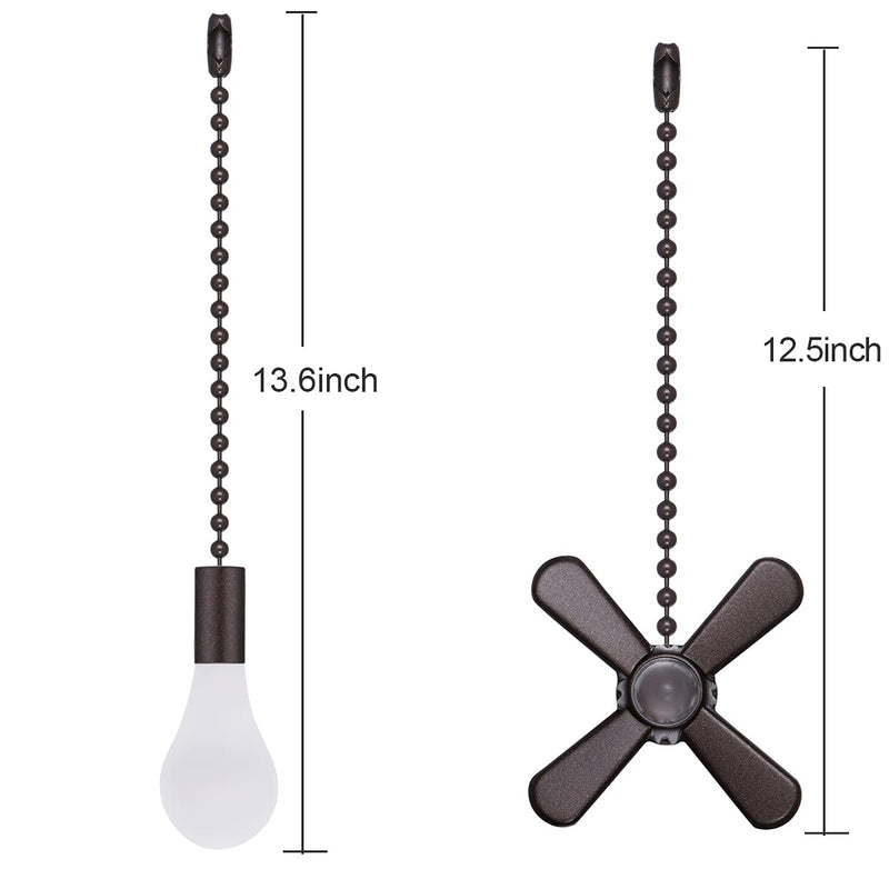 SmoTecQ Ceiling Fan Pull Chain Extender with Decorative Frosted Glass Bulb and Fan Cord, Fit All Standard 3mm Diameter Ceiling Fans and Light Fixtures Factory Pull (ORB) ORB
