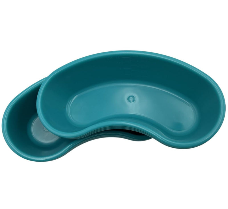 Comfort Axis Kidney Shaped Emesis Plastic Basin with Graduations, 16 Ounces, 12 Pack, Turquoise - NewNest Australia