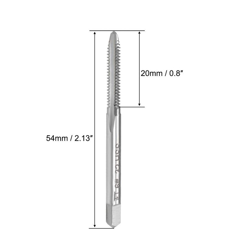 uxcell Machine Tap #6-32 UNC Thread 2B Class 3 Flutes High Speed Steel Screw Threading Tap Tapping Tool 5pcs