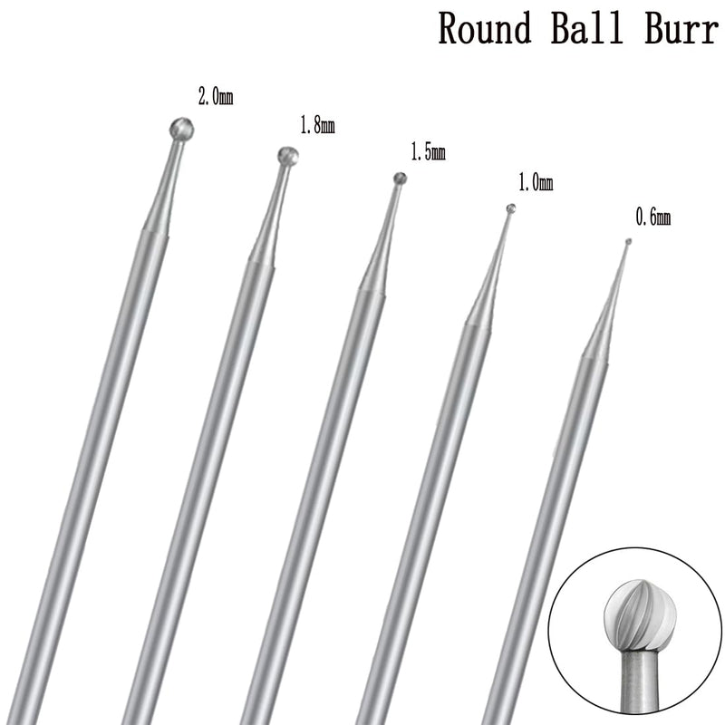 24 Pcs 3/32'' Shank Assorted Lapidary Burr Sets, Includes Ball Burs, Stone Setting Bits, Round Cup Burr, 90º Hart Burs and Bud Bur Kits for Jewelry Marking