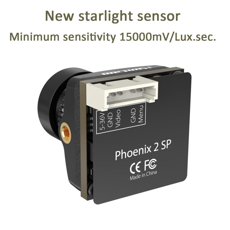 RunCam FPV Camera Phoenix 2 SP V4 Night View 1500TVL Freestyle FPV Camera 4:3/16:9 7.5g for RC FPV Racing Drones Quadcopter