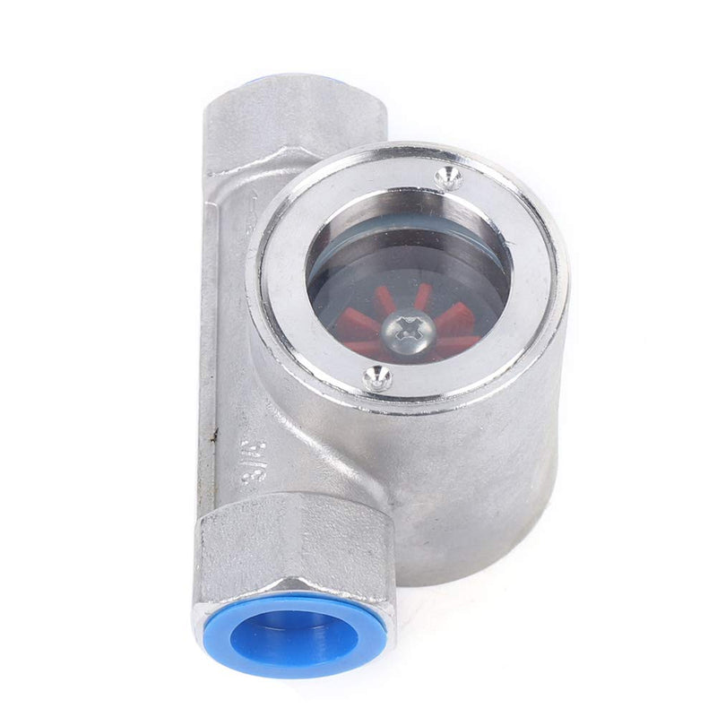 3/4" NPT Stainless Steel 304 Sight Water Flow Indicator with Impeller 362Psi 2.5MPa 3/4" NPT