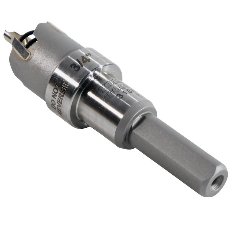 Klein Tools 31850 Heavy Duty Hole Cutter, 3/4-Inch Carbide Hole Cutter Cuts Stainless Steel, Mild Steel, Iron, and Copper 3/4" (1.9 cm)