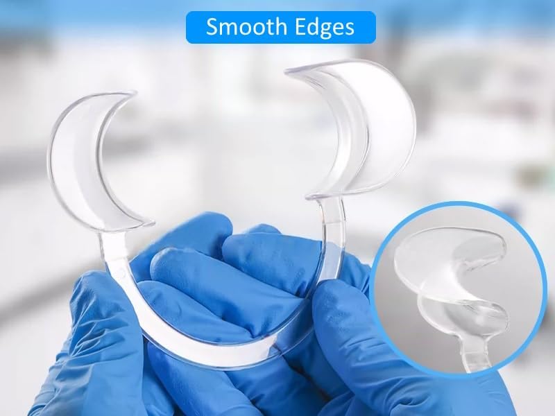 20-Pack- Dental C-Shape Oral Cheek Mouth Lip Retractor Opener for Dental Teeth Whitening or Fun Games - Middle Size