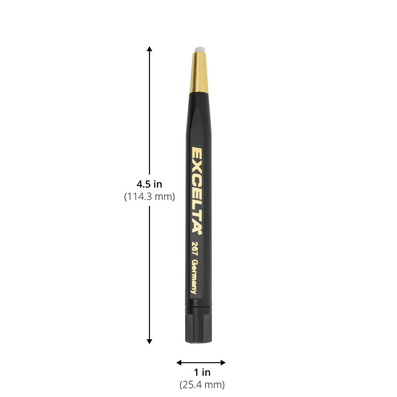 Excelta Fiberglass Scratch Brush, Retractable & Refillable, Plastic Handle, Ideal for Fine Deburring, Polishing, Rust Removal, Cleaning & Etching, Intermediate 4.75" Scratch Brush, Refillable, Fiberglass