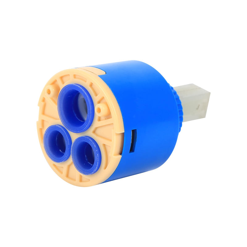 40mm Ceramic Cartridge, Water Mixer Tap Inner Control Faucet Valve Tap Water Mixer PP Plastic Blue Practical Replacement Ceramic Disc Cartridge for Kitchen Faucet, Bathroom Faucet (40mm)